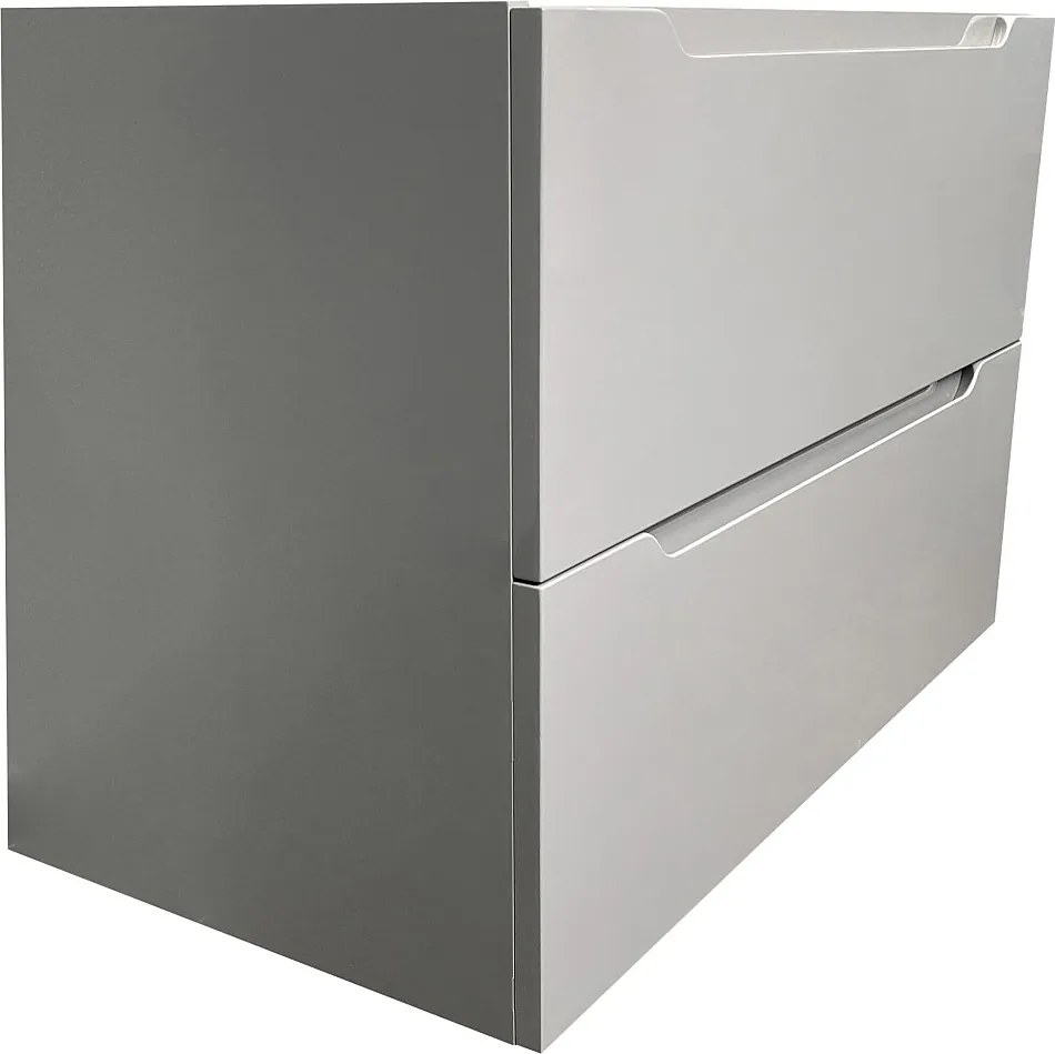 Szafka łazienkowa pod umywalkę wisząca - Szary - 80 cm - STEFANIE