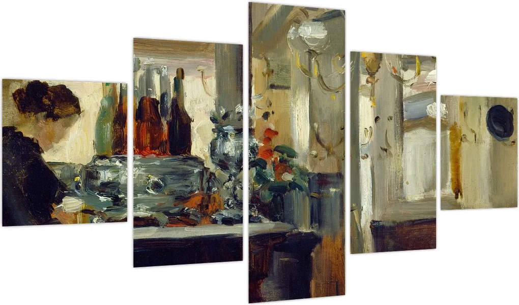 Obraz - Style of Edouard Manet, Bon Bock Cafe, reprodukcje (125x70 cm)