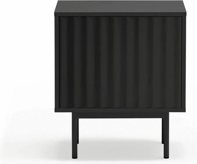 Czarna szafka nocna z matowym wykończeniem Sierra – Teulat