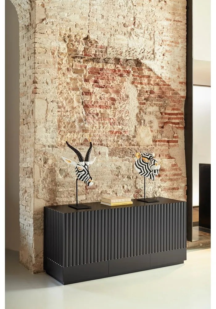 Czarny kredens Teulat Doric, szer. 150 cm