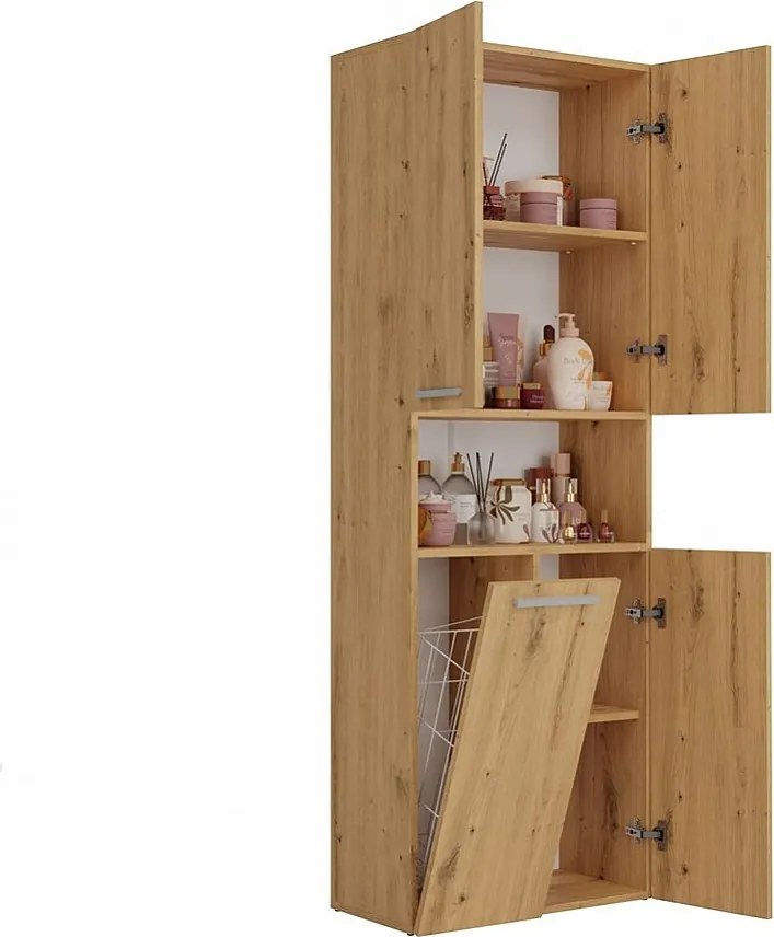 Meble łazienkowe, 174 x 30 x 60 cm, Dąb Artisan