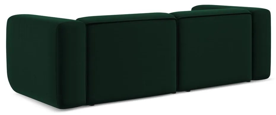 Ciemnozielona aksamitna sofa 228 cm Ekahi – Makamii