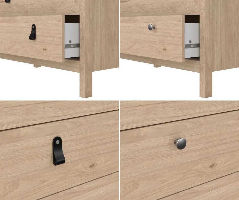 Komoda z szufladami na nóżkach Madrid 3S, jackson hickory