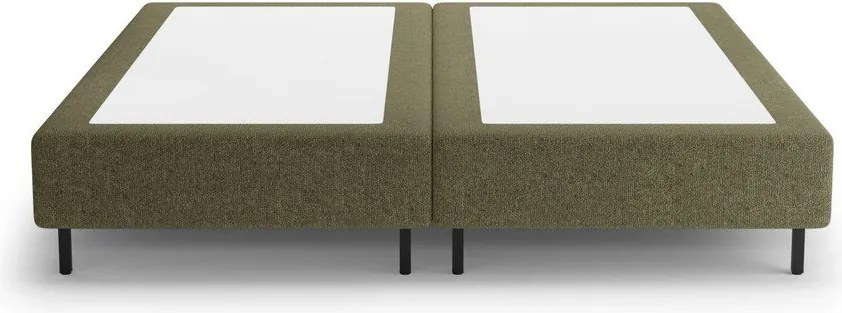 Zielone tapicerowane łóżko dwuosobowe bez zagłówka 180x200 cm Whale – Micadoni