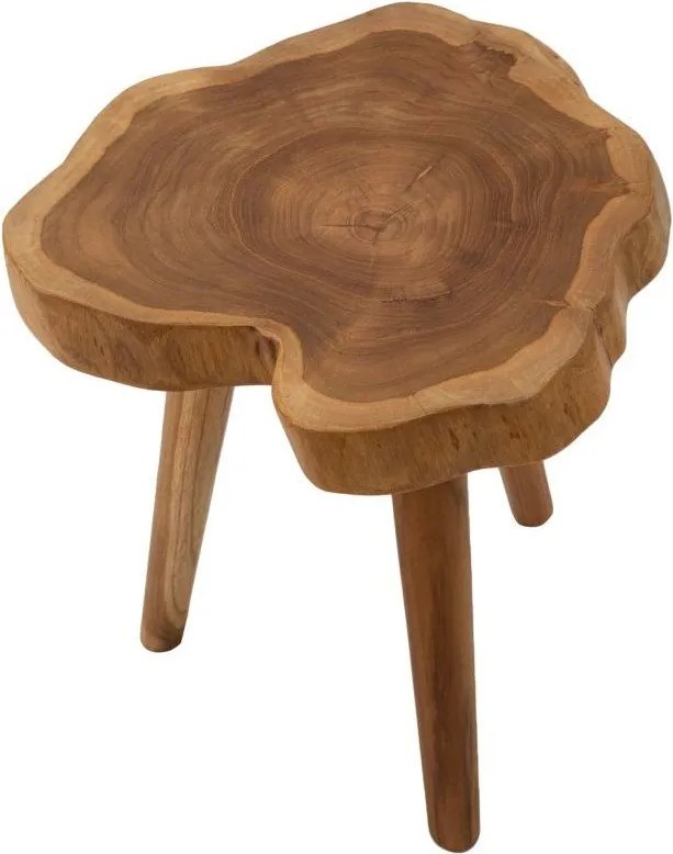 Stołek z litego drewna tekowego w naturalnym kolorze Budut – Mauro Ferretti