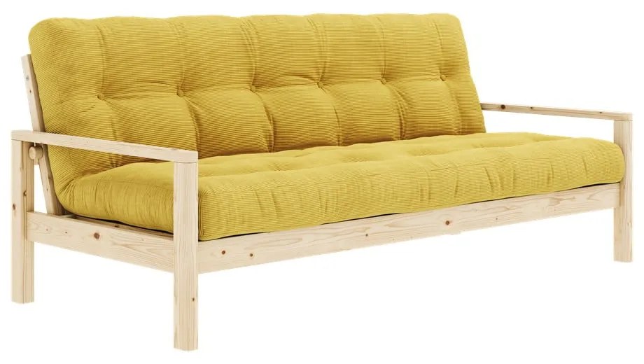 Żółta rozkładana sofa 205 cm Knob – Karup Design