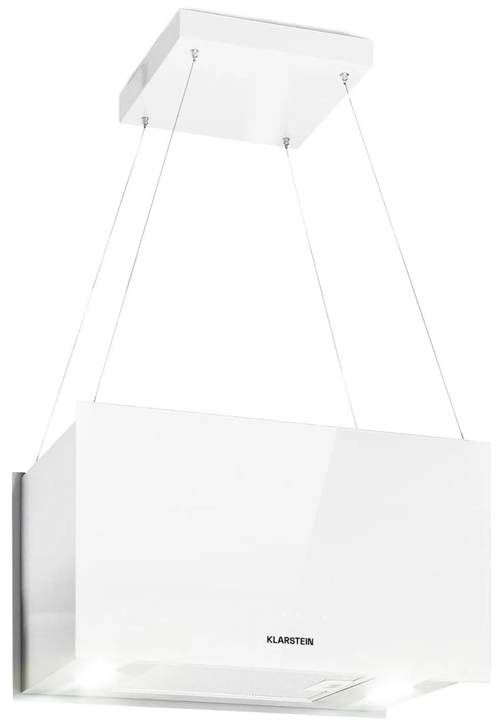 Klarstein Kronleuchter 60cm 577.2 m³/h Okap Wyspowy Biały