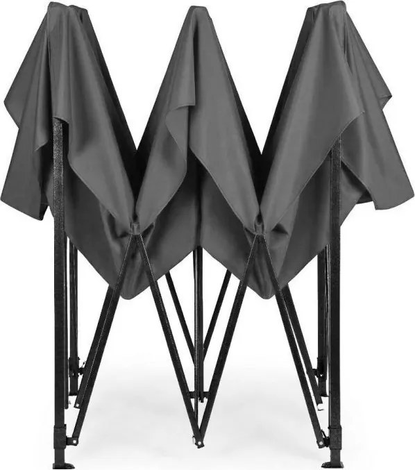 Pawilon ogrodowy, eventowy FG4, 3x3 m automatyczny - namiot z regulacją wysokości, szary