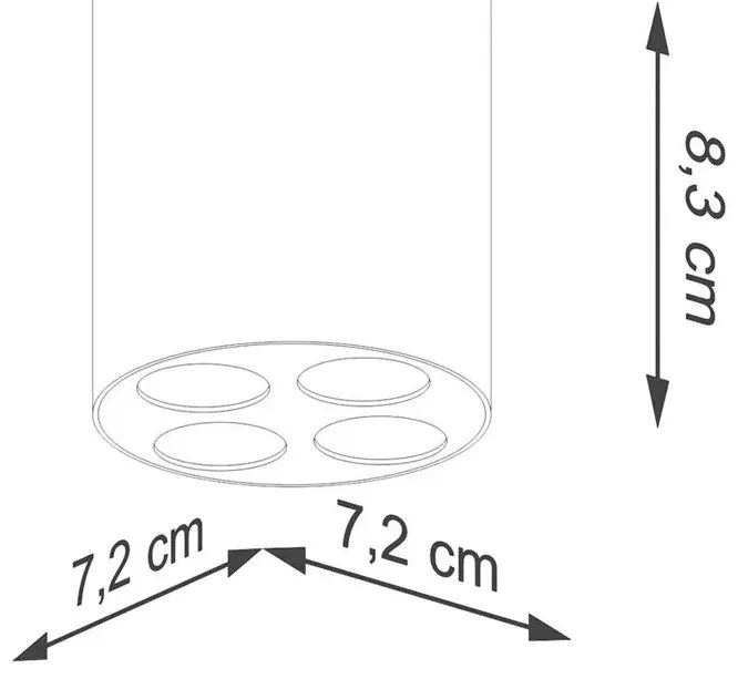 Biały plafon LED spot sufitowy - A406 D4-N06