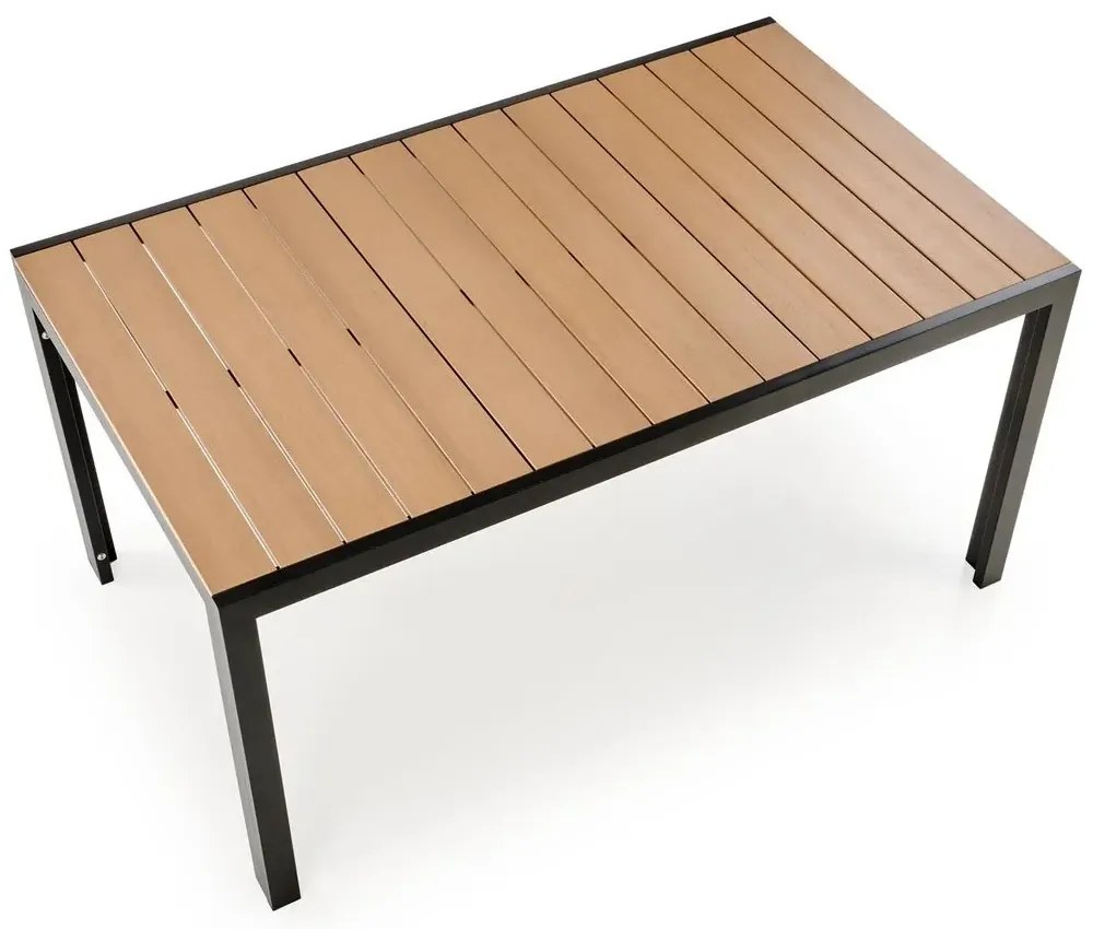 Stół ogrodowy FIERRO 90x150 brązowy/czarny HALMAR