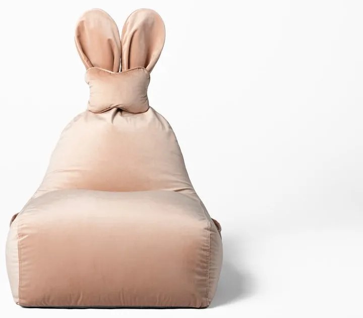 Jasnoróżowy dziecięcy worek do siedzenia Funny Bunny – The Brooklyn Kids