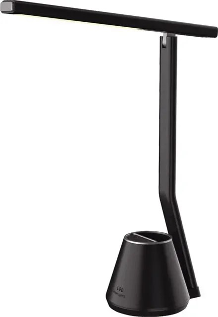 Czarna biurkowa lampka LED z przybornikiem - 6X S253 S6-S40