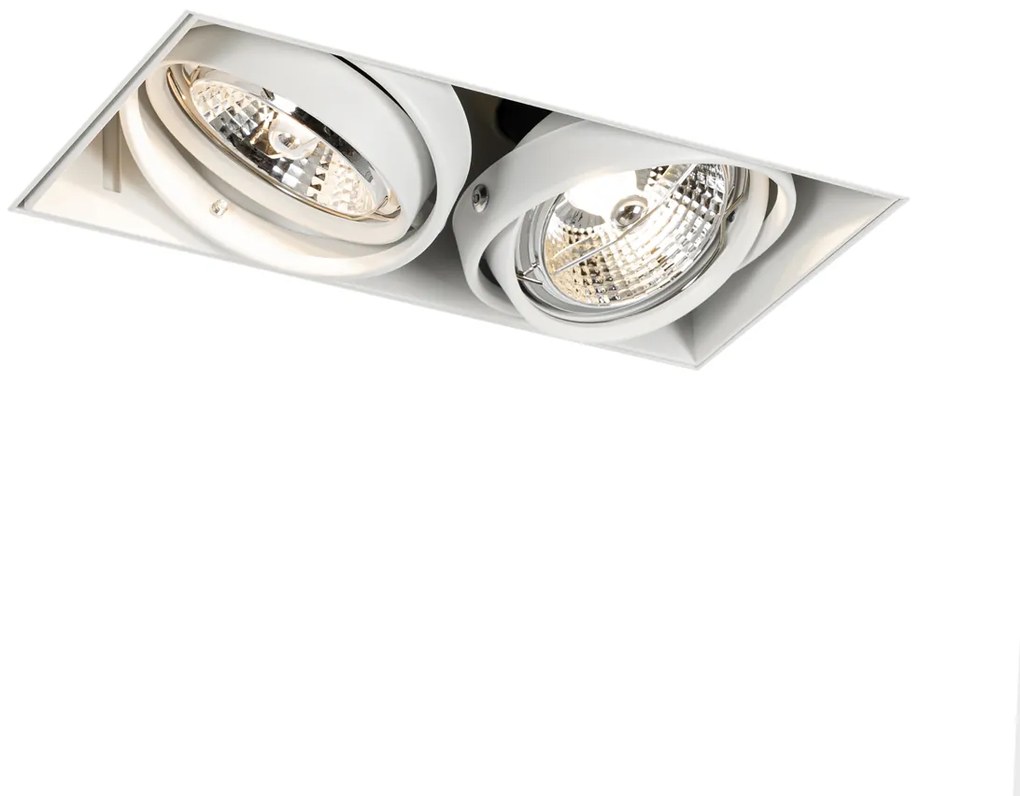 Wpuszczany reflektor biały GU10 AR70 bez krawędzi 2-punktowy - Oneon