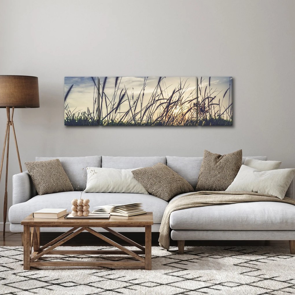 Obraz kwiatów łąkowych (170x50 cm)