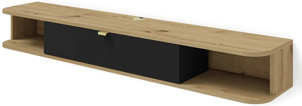 Szafka wisząca rtv dąb artisan czarny + S9-P26
