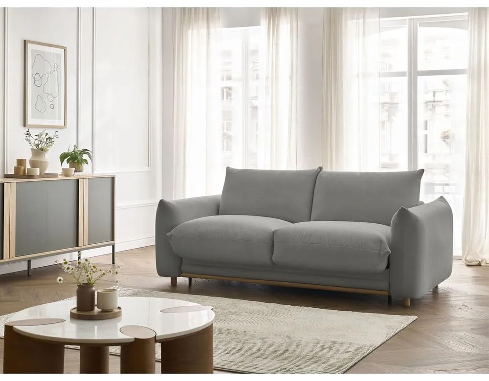 Szara rozkładana sofa 214 cm Ernest – Bobochic Paris