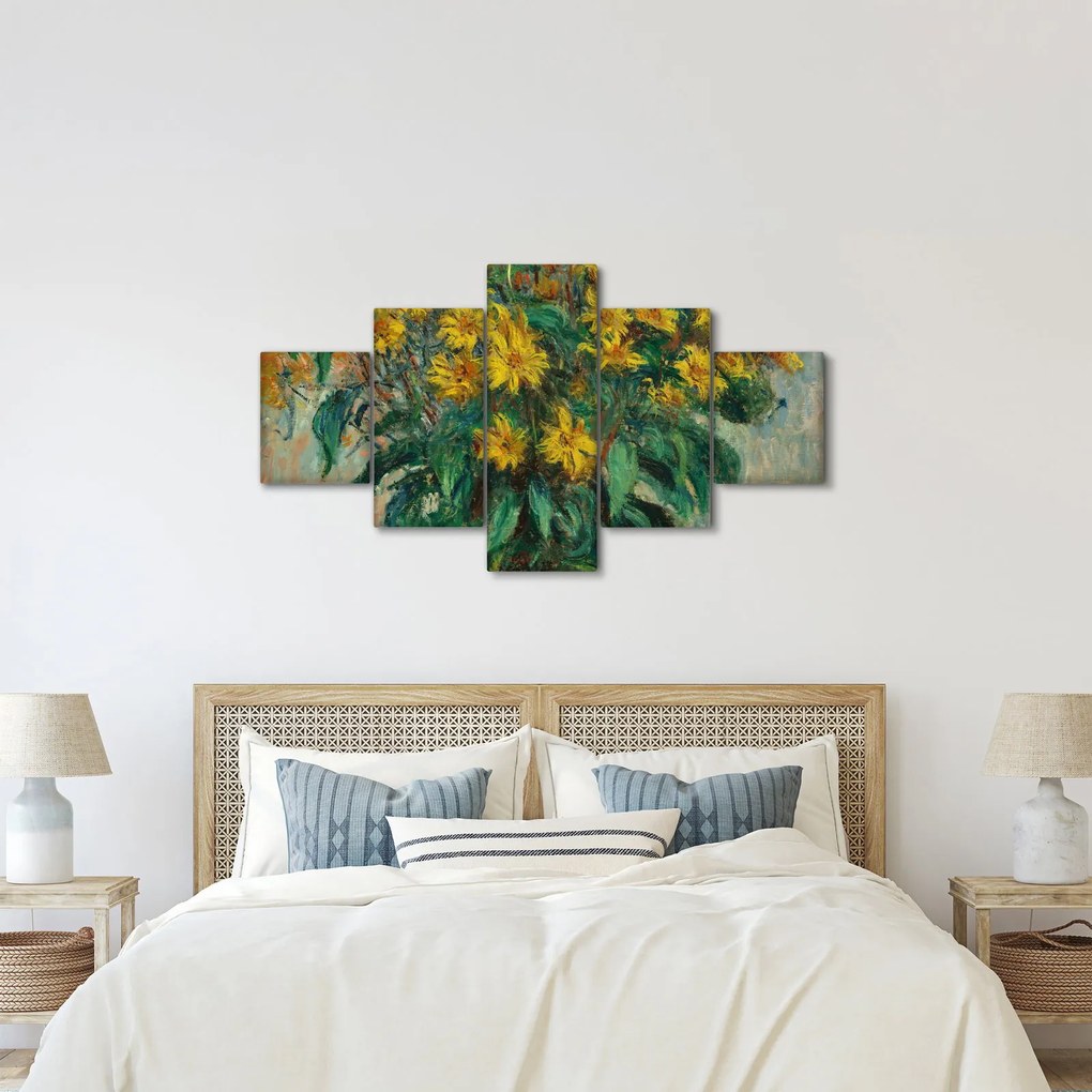 Obraz - Claude Monet, Jerusalem Artichoke Flowers, reprodukcje (125x70 cm)