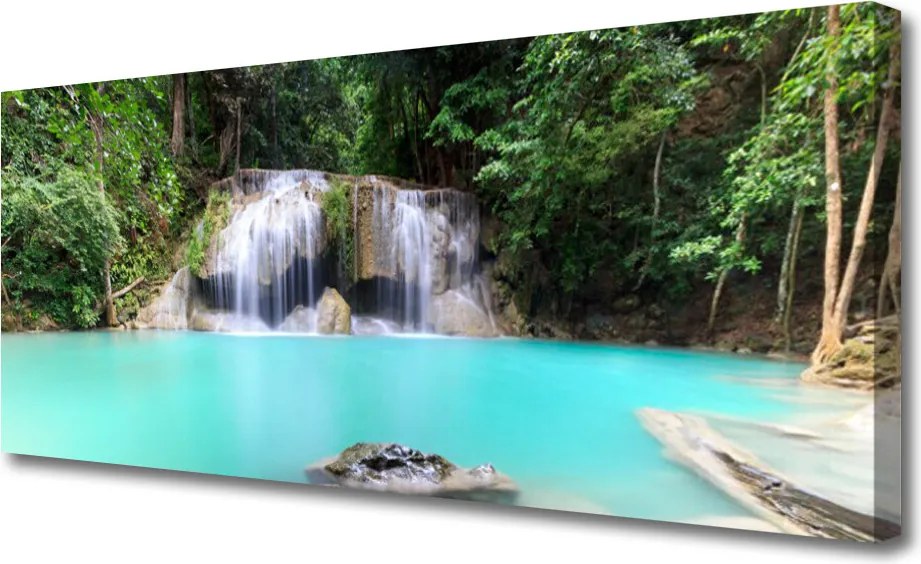 Obraz canvas Kaskada nad Cichym Jeziorem