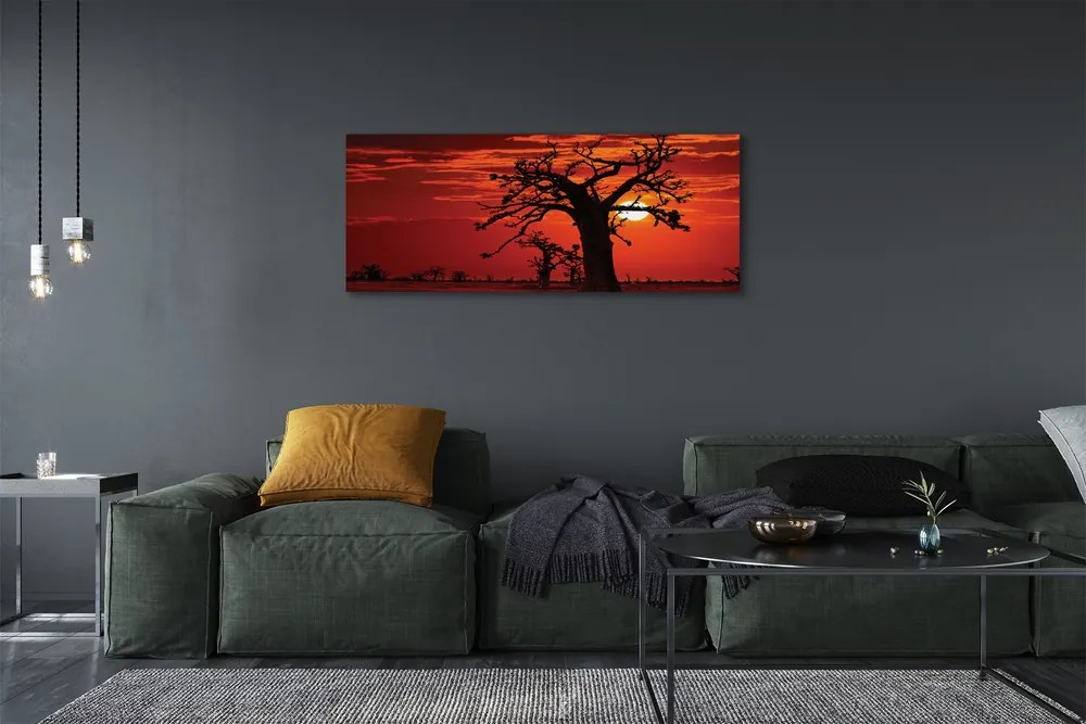 Obraz canvas na ścianę Drzewa i Chmury