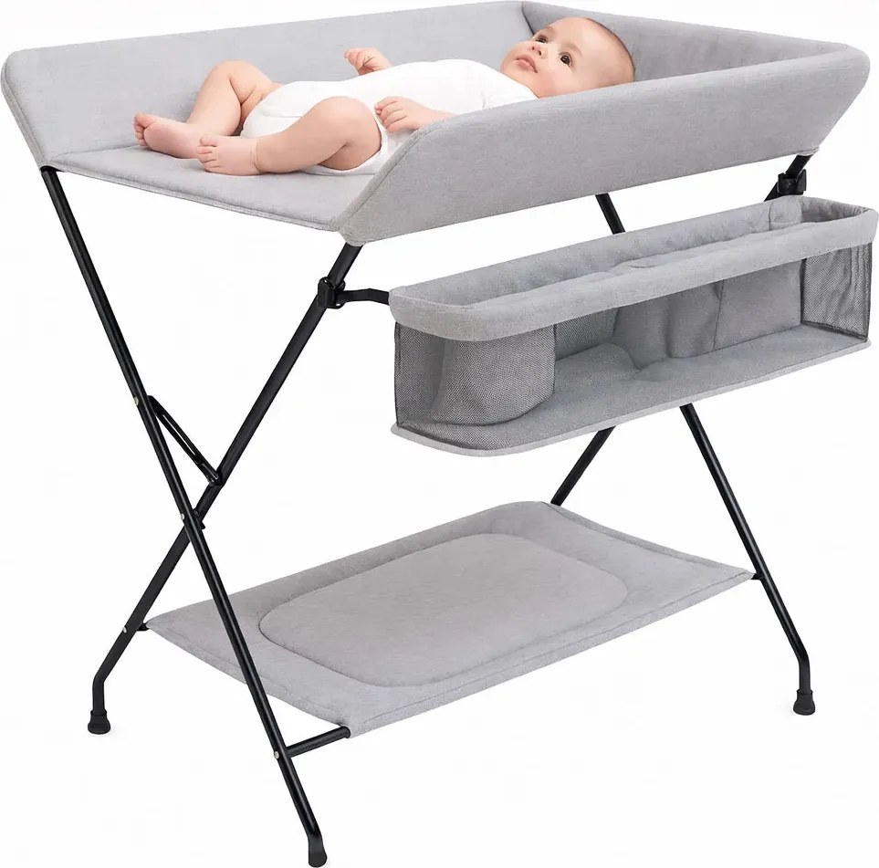 Szary przewijak dziecięcy składany E4-H46