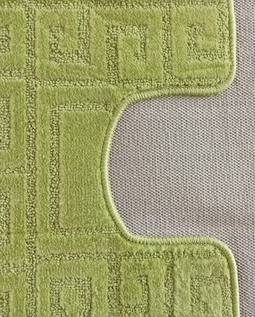 Zielony Komplet Antypoślizgowych Dywaników Łazienkowych 160X200 T2-G75