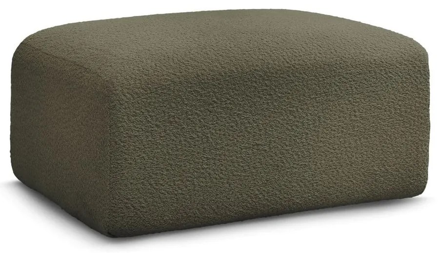 Zielony podnóżek z materiału bouclé Tina – Bobochic Paris