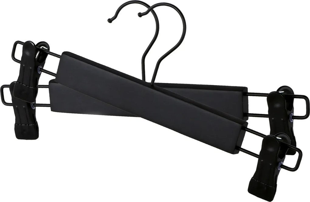 Nowoczesny czarny komplet eleganckich wieszaków 2szt. G1-C38