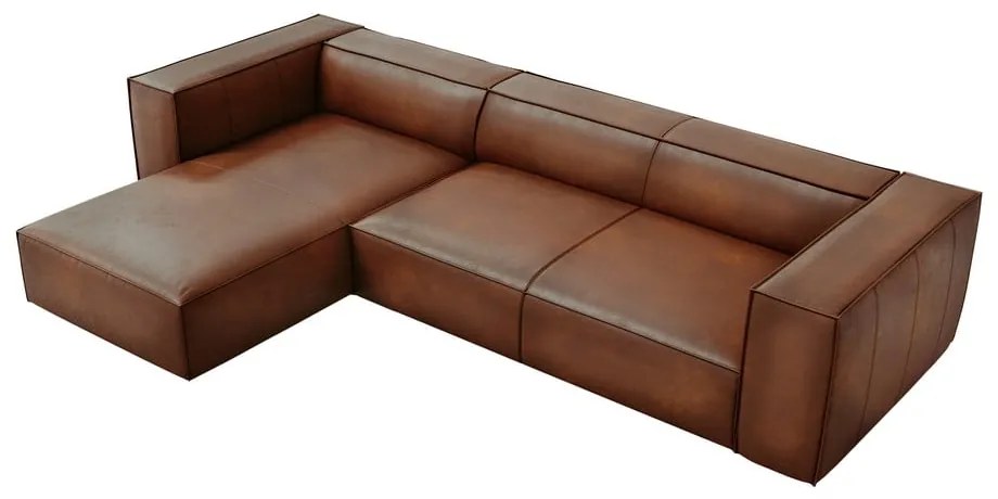 Koniakowy skórzany narożnik (lewostronny) Madame – Windsor &amp; Co Sofas