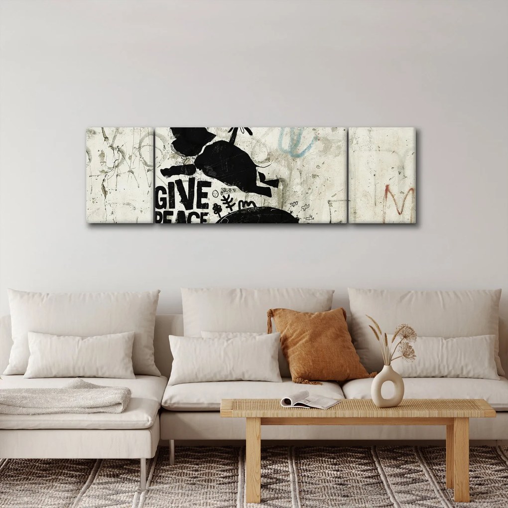 Obraz - Słoń nad ziemią (170x50 cm)