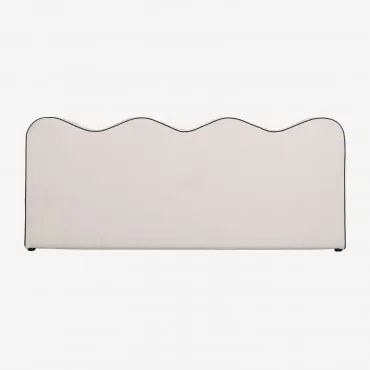 Zagłówek Elenor 220cm Z Tkaniny Szenilowej Tkaniny Szenil Off-white & 200 - Sklum