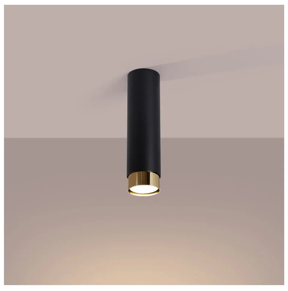 Lampa sufitowa w czarno-złotym kolorze Crown – Sollux