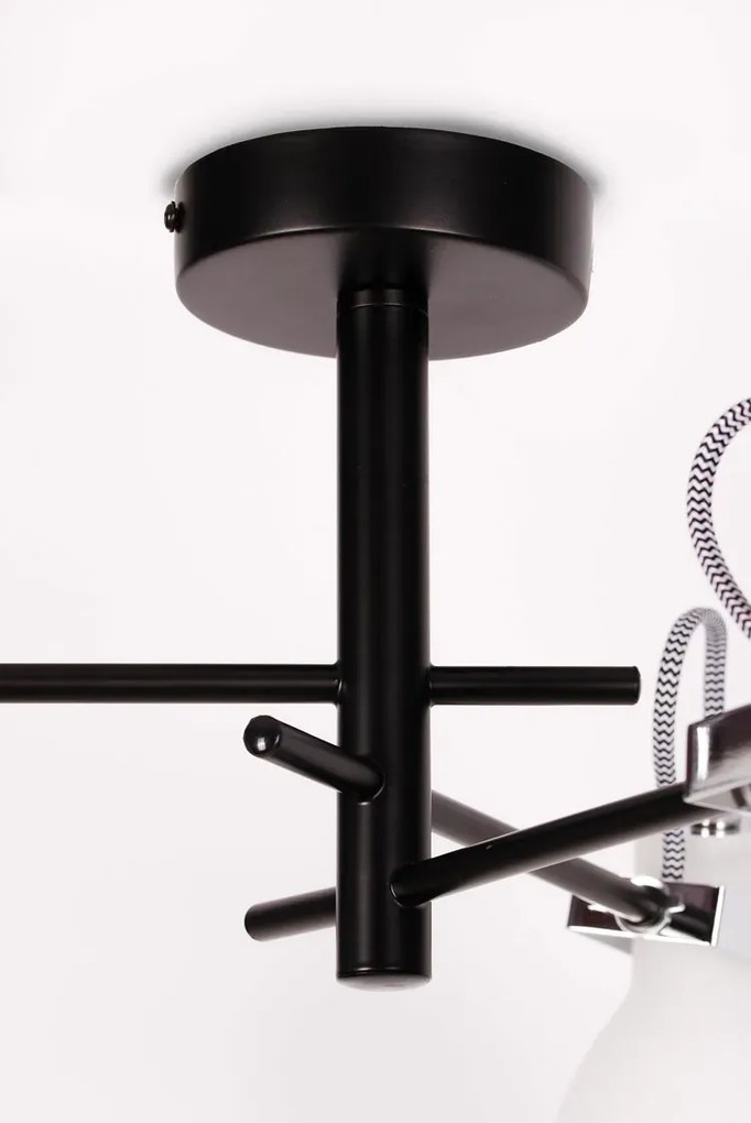 Czarny potrójny loftowy żyrandol - S596 A3-P35