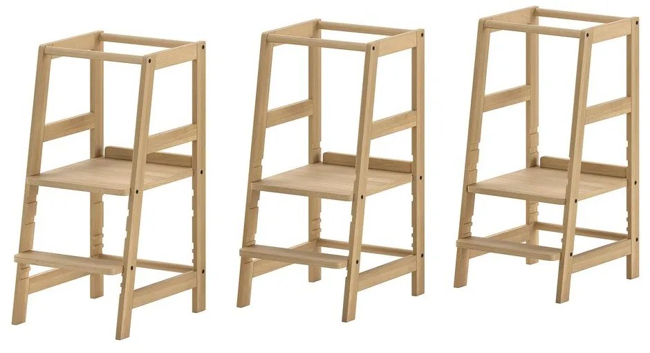 Pomocnik kuchenny dla dzieci z litego drewna bukowego w naturalnym kolorze Forrest – Vipack