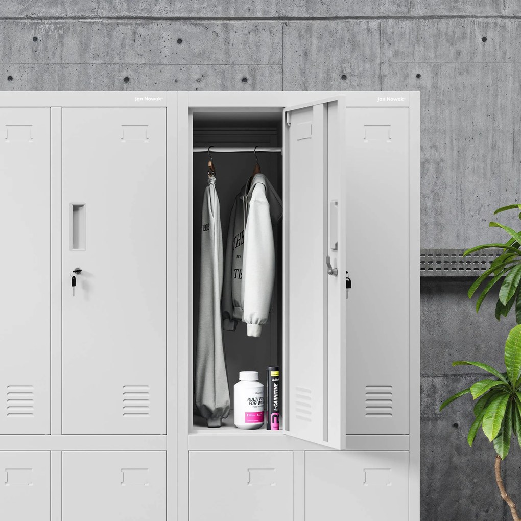 Szafka pracownicza BHP szara: BARTEK 2 Plus