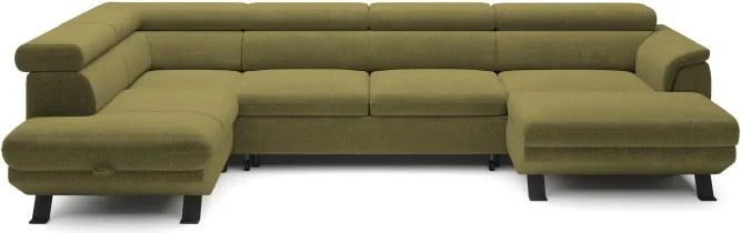 Narożnik RAVEN XL wolnostojący z funkcją spania tkanina Artico 37436 Mostaza WERSAL