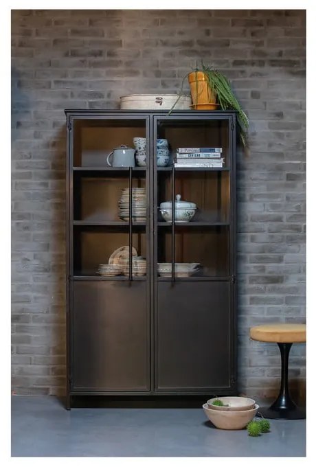Czarna metalowa komoda BePureHome Exhibit