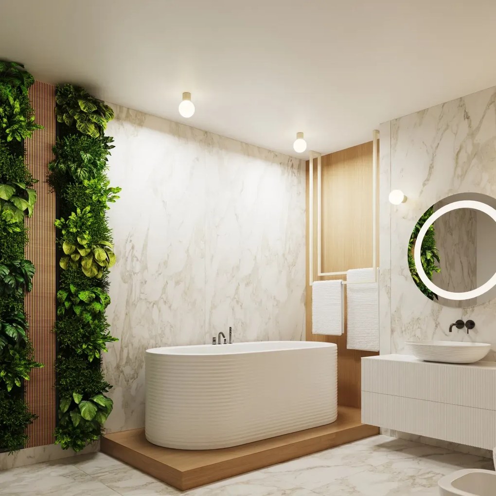 Kinkiet HALO beżowy IP44 ryflowany SOLLUX LIGHTING