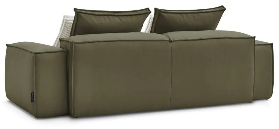 Zielona sofa z imitacji skóry 260 cm Boheme – Bobochic Paris