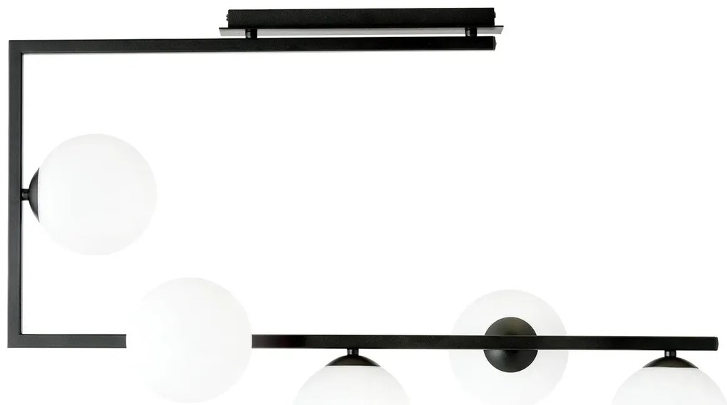Modernistyczna lampa sufitowa z mlecznymi kloszami - 3X D108 C9-Z11