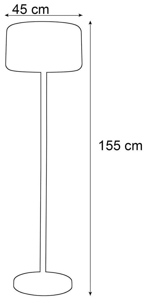 Lampa podłogowa zewnętrzna biała z wbudowanym, regulowanym panelem słonecznym i ładowalnym LED IP65 - Chloe Plant