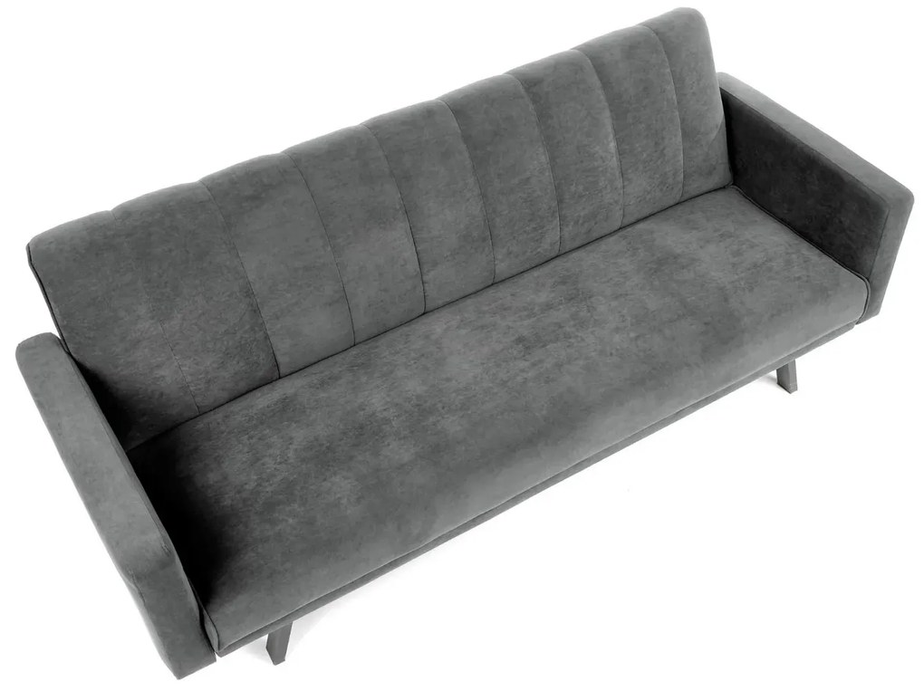 Sofa rozkładana ARMANDO VELVET szara HALMAR
