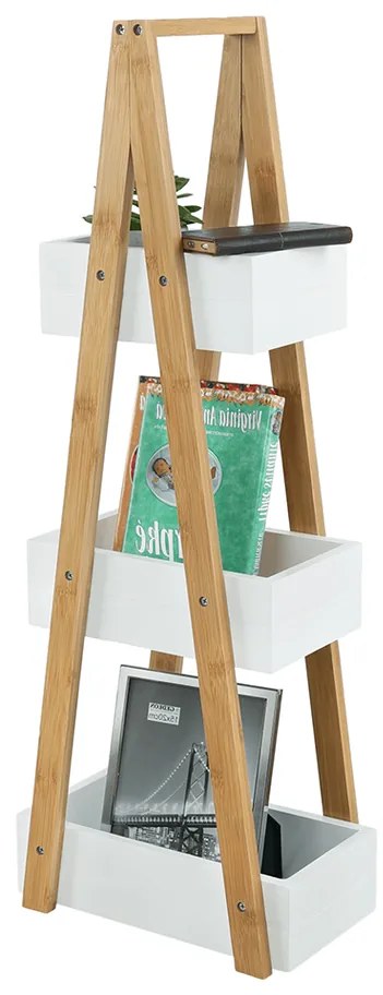Bambusowy regał Vego, 30 x 18,5 x 81 cm