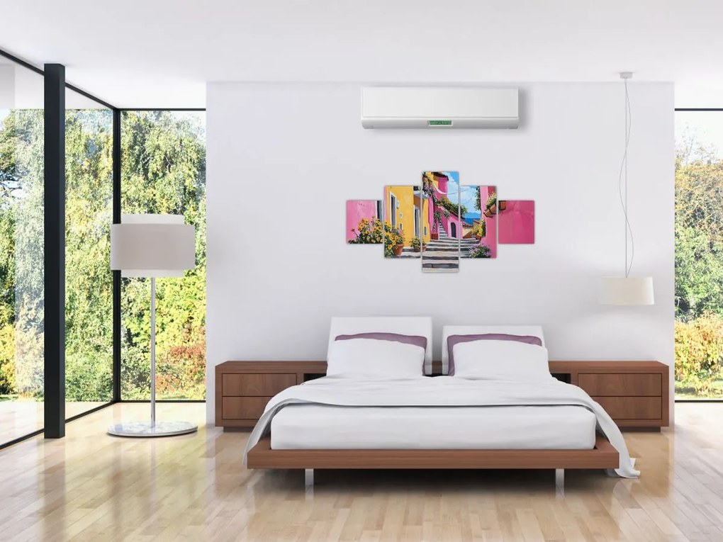 Obraz - Różowa uliczka (125x70 cm)