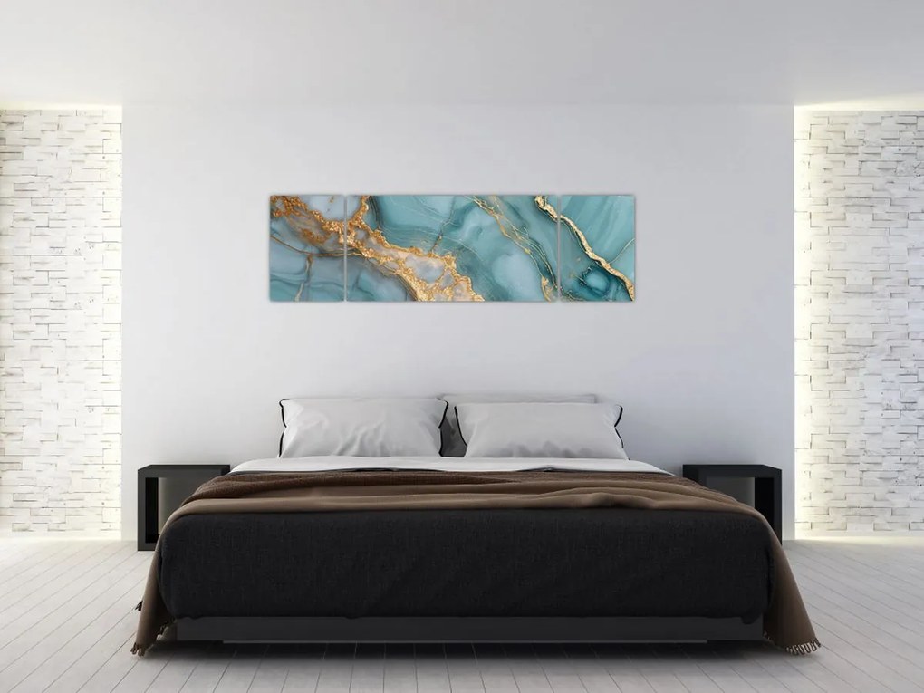 Obraz - Turkusowy marmur (170x50 cm)