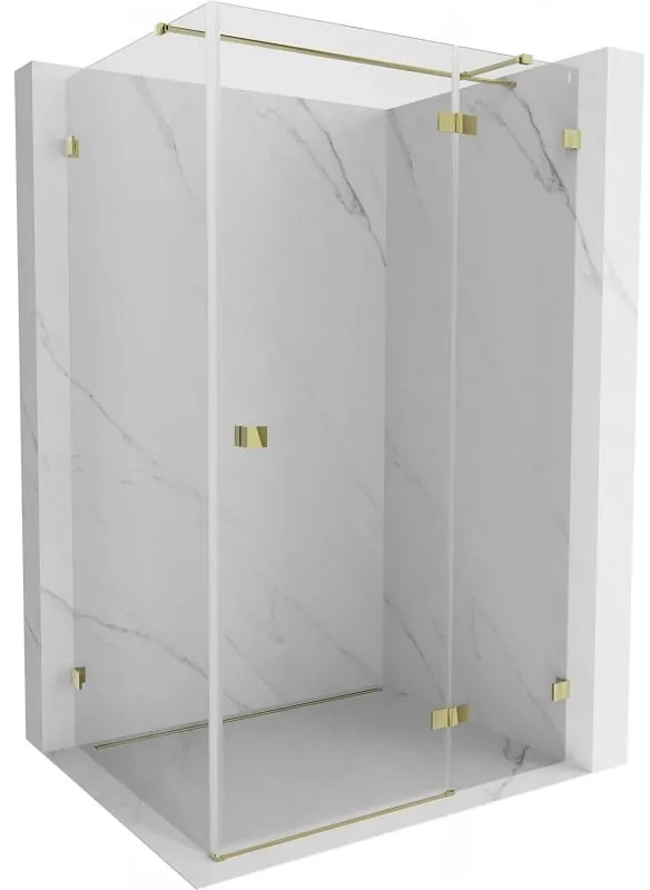 Mexen Lunar T kabina prysznicowa uchylna prawa 85 x 100 cm, transparent, złota - 834T-085-100-50-00-P