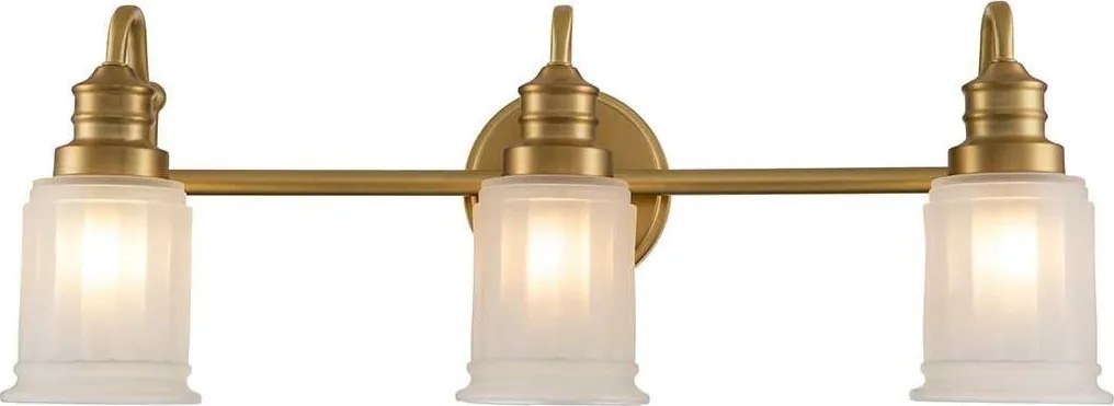 Quoizel QZ-SWELL3-BB-BATH-LED Kinkiet łazienkowy SWELL 3xG9/3W/230V IP44 złoty