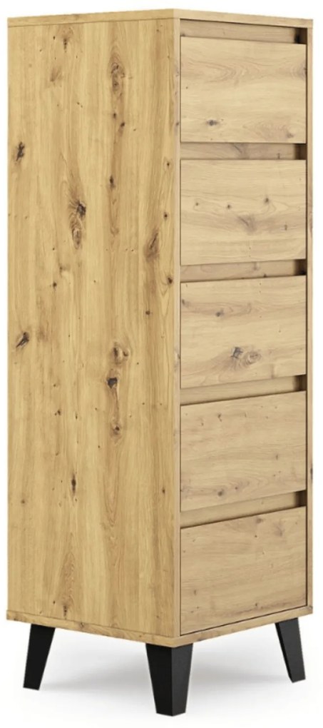 Komoda z Szufladami do Salonu BORVO 40 cm Dąb artisan Nowoczesna