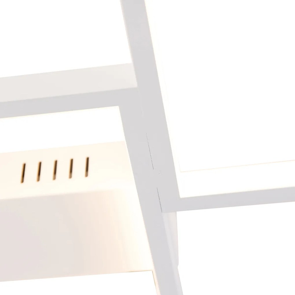 Lampa sufitowa biała z wbudowanym LED-em 3-stopniowo ściemnialnym 5-punktowa - LejoDesignerski Oswietlenie wewnetrzne