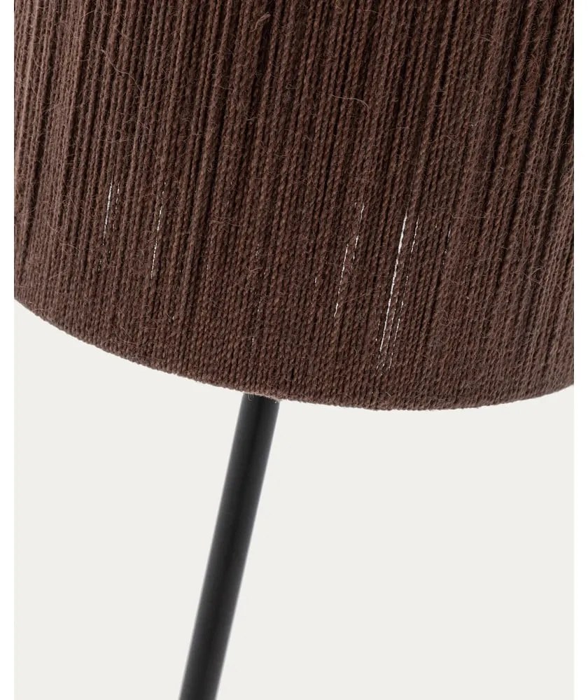 Lampa stołowa z litego drewna akacjowego w ciemnym naturalnym kolorze (wysokość 147 cm) Kor – Kave Home