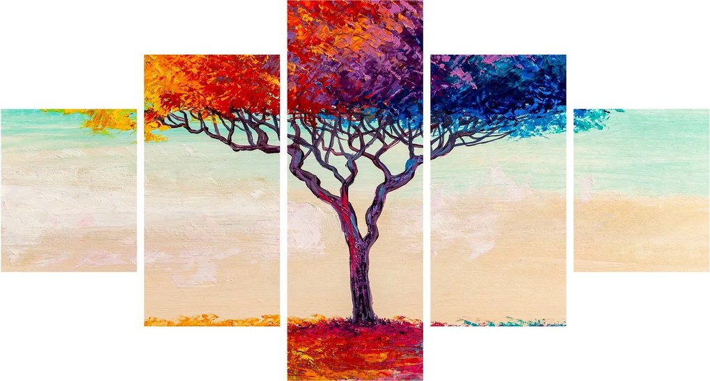 Obraz malowanego drzewa (125x70 cm)